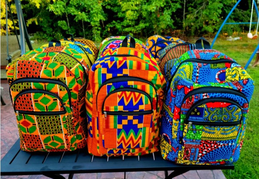 Handmade African Print Back Packs