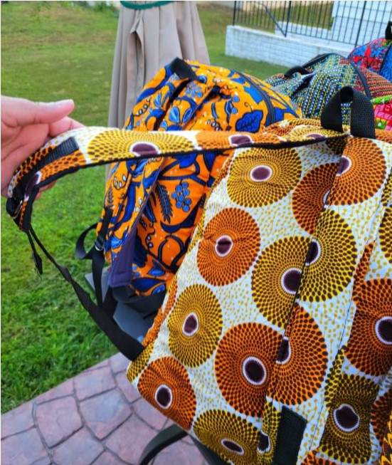 Handmade African Print Back Packs