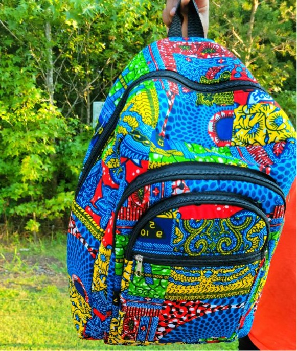 Handmade African Print Back Packs