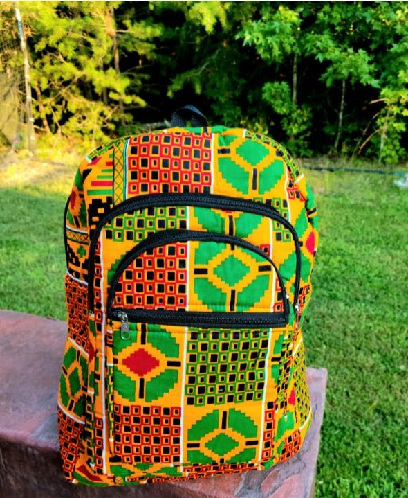 Handmade African Print Back Packs